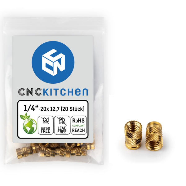 CNC Kitchen Inserts Filetés 1/4 20x12.7 Standard