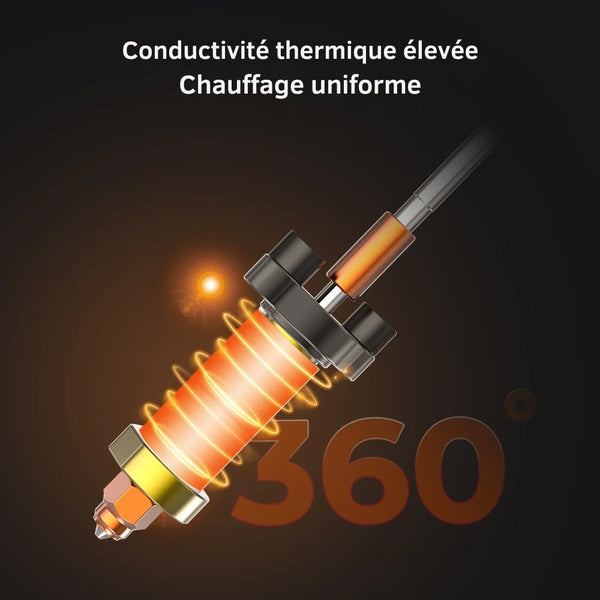 Creality K1 Kit Bloc Chauffant Créality K1C - Buse Céramique Changement Rapide | Haute Température 300°C, Impression 3D Mercury K1