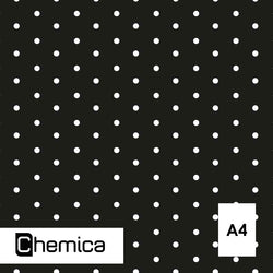 Chemica - Flex Trends - Basics - Pois noirs (Polka Dots black) - Feuille 30 cm x 20 cm