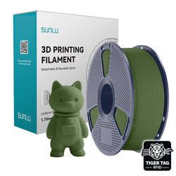 Sunlu - PLA Matte - Vert Olive (Olive Green) - 1,75 mm - 1 kg avec RFID TigerTag