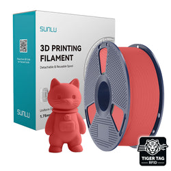 Sunlu - PLA Matte - Rouge (Red) - 1,75 mm - 1 kg avec RFID TigerTag