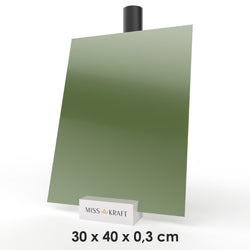 MissKraft - Plexiglass PMMA Acrylique - Kaki - 30 x 40 cm - Ép. 3 mm