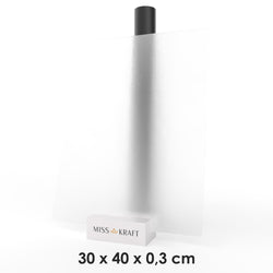 MissKraft - Plexiglass PMMA Acrylique - Transparent Opaque - 30 x 40 cm - Ép. 3 mm