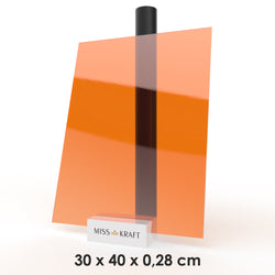Plaque acrylique MissKraft - Transparent Orange