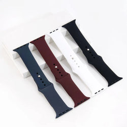 xTool - 4 Bracelets Apple Watch - Arc en ciel Noir/Blanc/Rouge/Gris - 38/40/41 mm