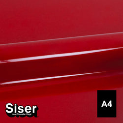 Siser - Basic Flex - Feuille A4 Thermocollant - (A0007) Rouge - 20 x 30 cm