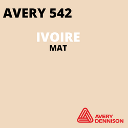 AVERY 500 - Vinyle Adhésif - Ivoire Mat - 24 cm x 10 m
