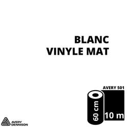 AVERY 500 - Vinyle Adhésif - Blanc Mat - 61 cm x 10 m