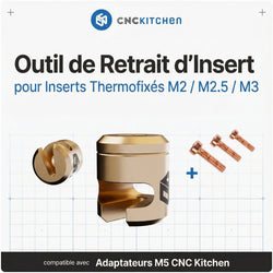 CNC Kitchen - Outil d'Extraction d'Insert V2 pour M2, M2,5 et M3 (Insert Removal Tool)
