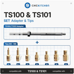 CNC Kitchen - Pannes à Souder + Adaptateur pour TS100 et TS101 - 7 pièces