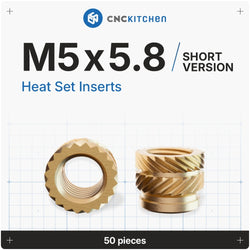 CNC Kitchen - Inserts Filetés M5x5.8 Courts - Lot de 50 pièces
