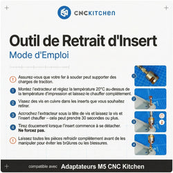 CNC Kitchen - Outil de Retrait d'Insert V2 pour M2, M2,5 et M3 (Insert Removal Tool)