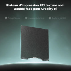 Creality Hi - Plateau d’impression PEI Noir Double Face Texturé - 280 x 265 mm