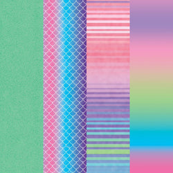 Cricut - 4 Feuilles de Transfert avec Motifs Infusible Ink - Rainbow Mermaid - (30,5x30,5cm)