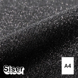 Siser - Glitter Flex - Feuille A4 Thermocollant - (G0019) Noir Pailleté - 20 x 30 cm