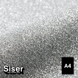 Siser - Glitter Flex - Feuille A4 Thermocollant - (G0021) Argent Pailleté - 20 x 30 cm