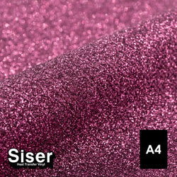 Siser - Glitter Flex - Feuille A4 Thermocollant - (G0110) Groseille Pailleté - 20 x 30 cm