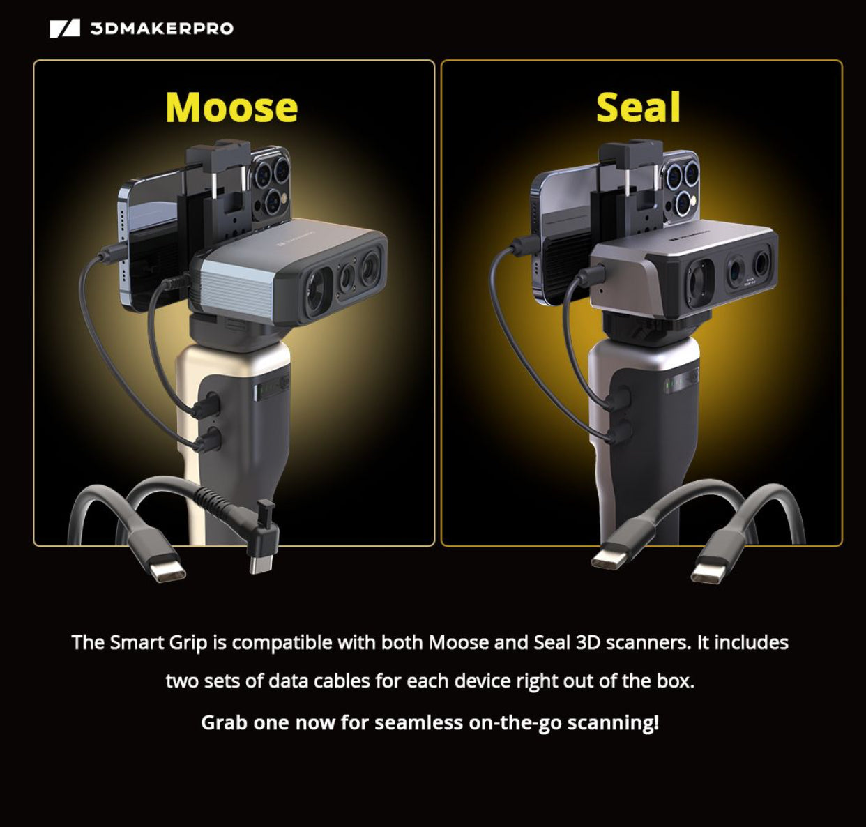 Atome3D.com - 3DMakerpro - Smart Grip pour Fox, Seal & Moose Serie