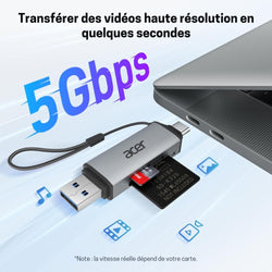 Lecteur de Carte SD/Micro - Adaptateur USB 3.0