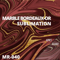 Feuille infusible ink sublimation couleur bordeaux rouge or 30x30 cm