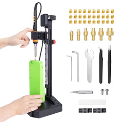 Kit Fer à Souder 90W Avec Inserts Filetés - 139 Pièces : Fer LCD, Pointes, écrous Laiton M2 à M8 - Pour Impression 3D, Réparation électronique