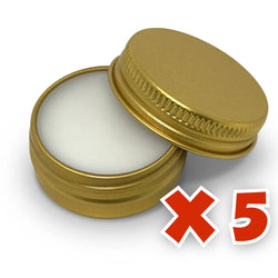 MissKraft - 5 Baumes à lèvre en métal à graver Contor - Or