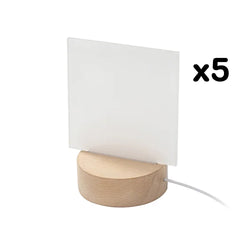 MissKraft - 5 Lampes Rectangulaires Personnalisables en Sublimation - 7 couleurs