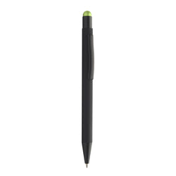 MissKraft -  5 Stylos à bille à graver Pearly Noir embout Vert Clair