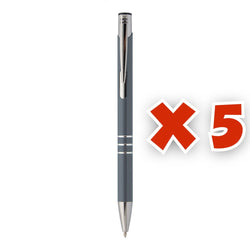 MissKraft - 5 Stylos à bille à graver Rechannel - Gris Foncé