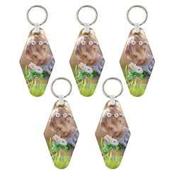 MissKraft - Sublimation - Lot de 5 Porte-clefs Diamant - 4,5 x 9 cm - Sublimé