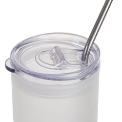 MissKraft - Sublimation - Verre Givré avec Paille - Vert Dégradé - 750 ml