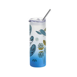 MissKraft Sublimation | Verre Givré avec Paille | Bleu Dégradé | 750 ml - Sublimé
