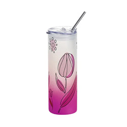 MissKraft Sublimation | Verre Givré avec Paille | Rose Dégradé | 750 ml - Sublimé