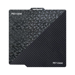 Ziflex - Plateau d'impression pour Bambu Lab Séries X1/P1/P2/A1 - PEO & Fibre de Carbon PET Smooth - 257 x 257 mm