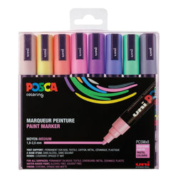 POSCA - Set 8 marqueurs PC-5M assortis - Pastel