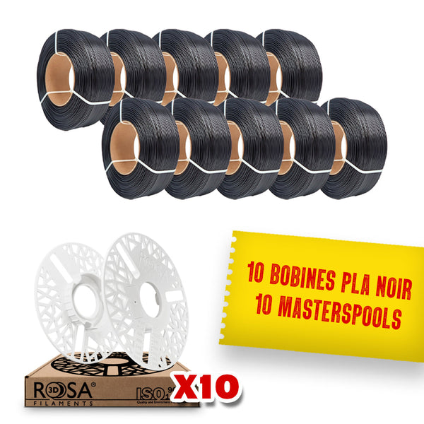 Rosa3D - PLA+ ProSpeed (Impact) - Noir (Black) - 1,75 mm - 1 kg Refill avec RFID TigerTag