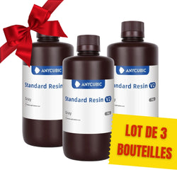 Pack Anycubic - 3x Standard Resin V2 - Gris (Grey) - 1 kg