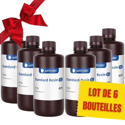 Pack Anycubic - 6x Standard Resin V2 - Gris (Grey) - 1 kg
