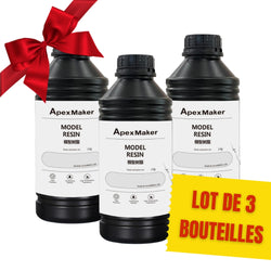 Pack ApexMaker - 3x Résine Standard (Model Resin) - Gris (Gray) - 1 kg