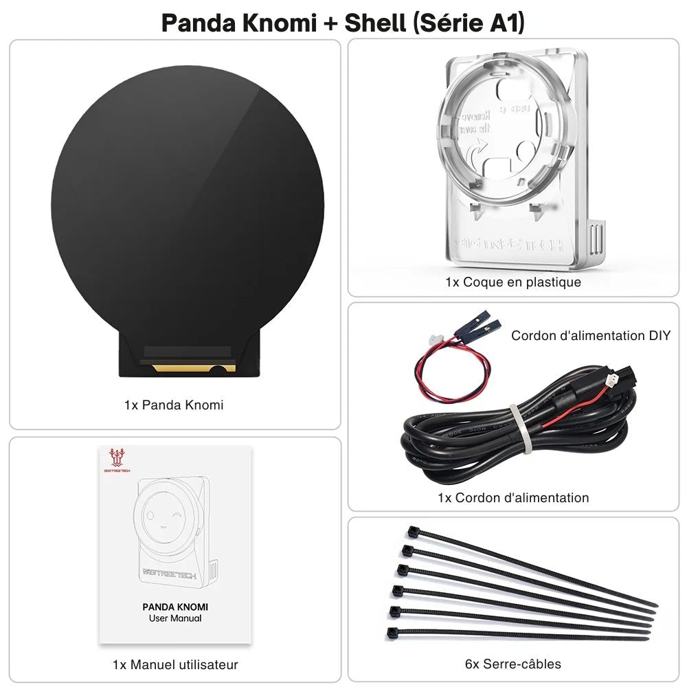 BIGTREETECH Panda Knomi Kit de mise à niveau de tête d'outil pour Bambu-Lab A1, A1 Mini, Plug and Play, compatible avec mise à jour du firmware P1P P1S X1C X1E OTA BIGTREETECH Panda Knomi Kit de mise à niveau de tête d'outil pour Bambu-Lab A1, A1 Mini, Plug and Play, compatible avec mise à jour du firmware P1P P1S X1C X1E OTA