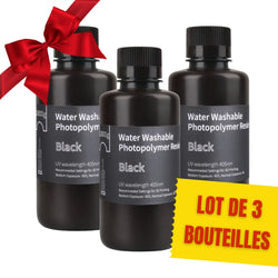 Pack ELEGOO - 3x Résine Water Washable - Noir (Black) - 1 kg