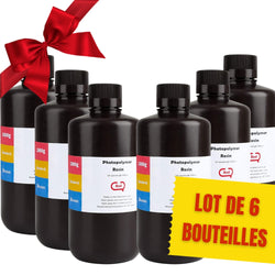 Pack ELEGOO - 6x Résine UV ABS-Like - Rouge (Red) - 1 kg