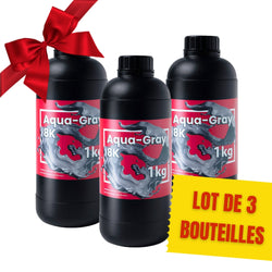 Pack Phrozen - 3x Résine Aqua 8K - Gris (Gray) - 1 kg