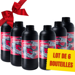 Pack Phrozen - 6x Résine Aqua 8K - Gris (Gray) - 1 kg