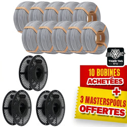 Pack Refill eSun - 10x PLA-HS High Speed Gris + 3 Masterspool Offertes