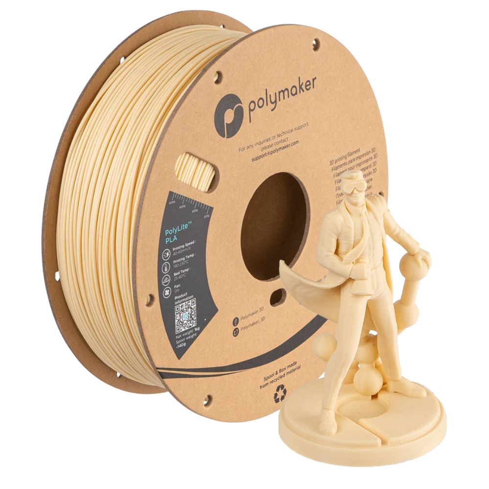 Atome3D.com - Polymaker - PolyLite PLA - Crème (Cream) - 1,75 mm - 1 kg