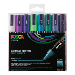 POSCA - Set 8 marqueurs PC-5M assortis
