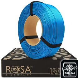 Rosa3D - PLA Starter - Bleu Capri Satiné (Capri Blue Satin) - 1,75 mm - 1 kg Refill avec RFID TigerTag