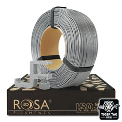 Rosa3D - PCTG - Argent Brillant (Brillant Silver) - 1,75 mm - 1 kg Refill avec RFID TigerTag