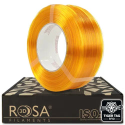 Rosa3D - PETG Standard HS - Jaune Transparent (Tr. Yellow) - 1,75 mm - 1 kg Refill RFID TigerTag